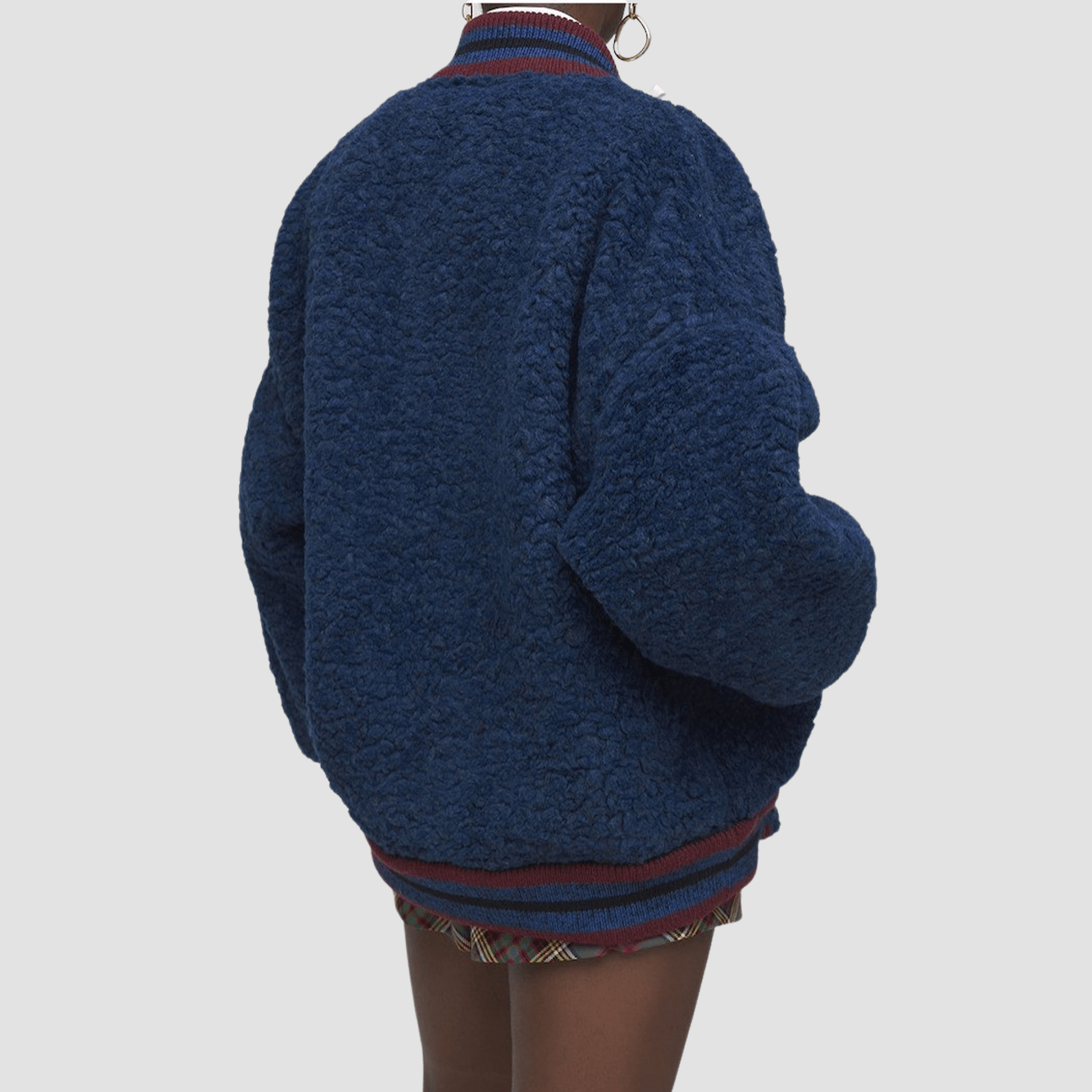 PHILOSOPHY Giubbotto in shearling ecologico Oversize Blue