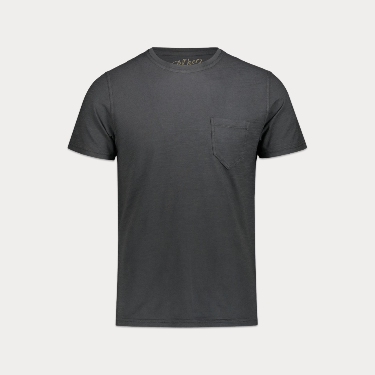 BLEEKER T-Shirt in cotone fiammato Nero Lavato