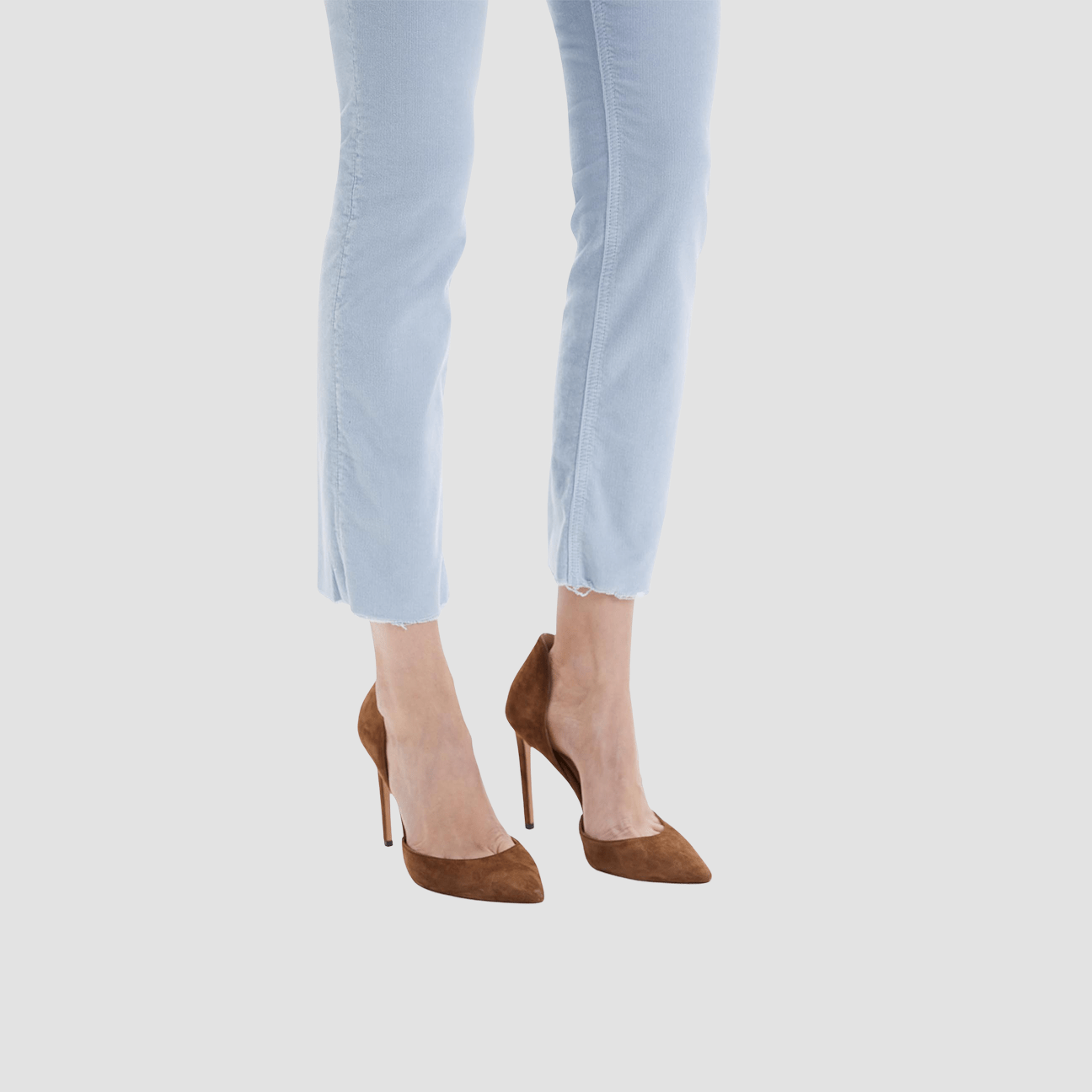 MOTHER Jeans Dazzler Ankle Fray Azzurro