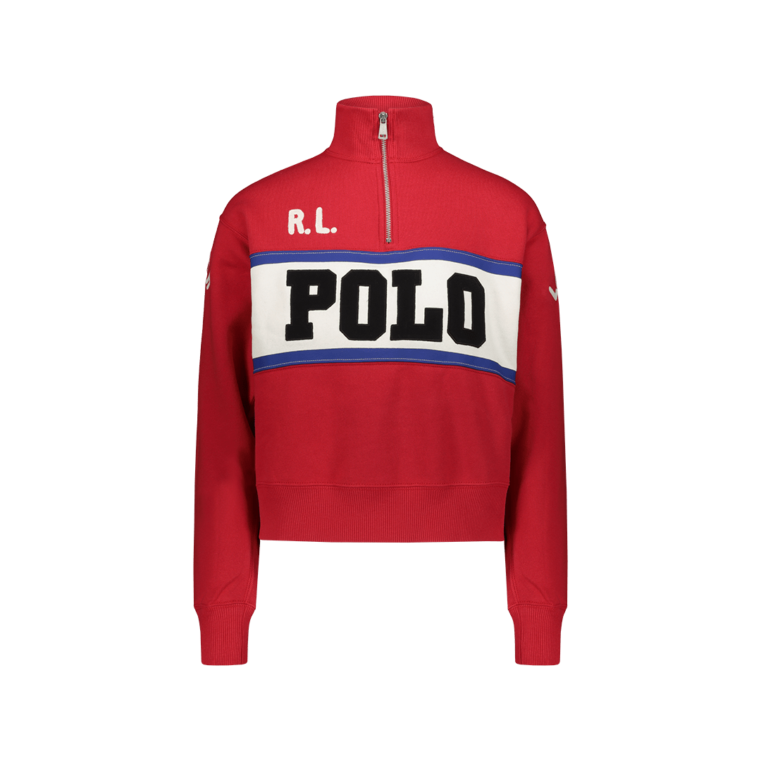 POLO RALPH LAUREN Felpa Logo Polo Rossa