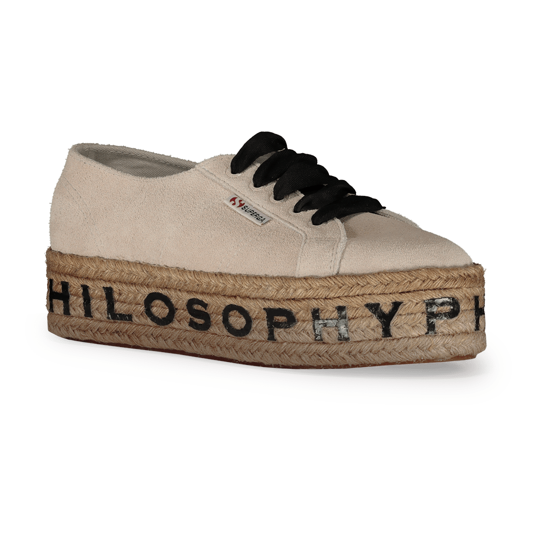 PHILOSOPHY Sneakers Platform di Superga in Camoscio Suola Corda