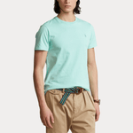 POLO RALPH LAUREN T-Shirt Custom Slim Verde Acqua