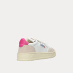 AUTRY Sneakers Medalist Low Bianco e Fuxia