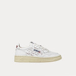 AUTRY Sneakers Medalist Low Lettering. Bianco e Rosso