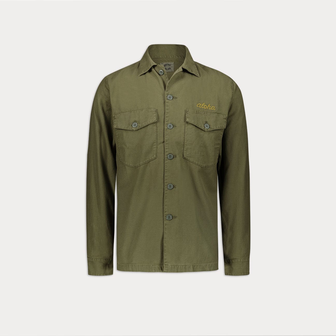 CHESAPEAKES Camicia Jones Aloha Verde Militare