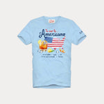 MC2 SAINT BARTH T-Shirt "Americano Drink" Azzurro