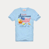 MC2 SAINT BARTH T-Shirt "Americano Drink" Azzurro