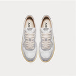 AUTRY Sneakers Medalist Low Bianco e Argento