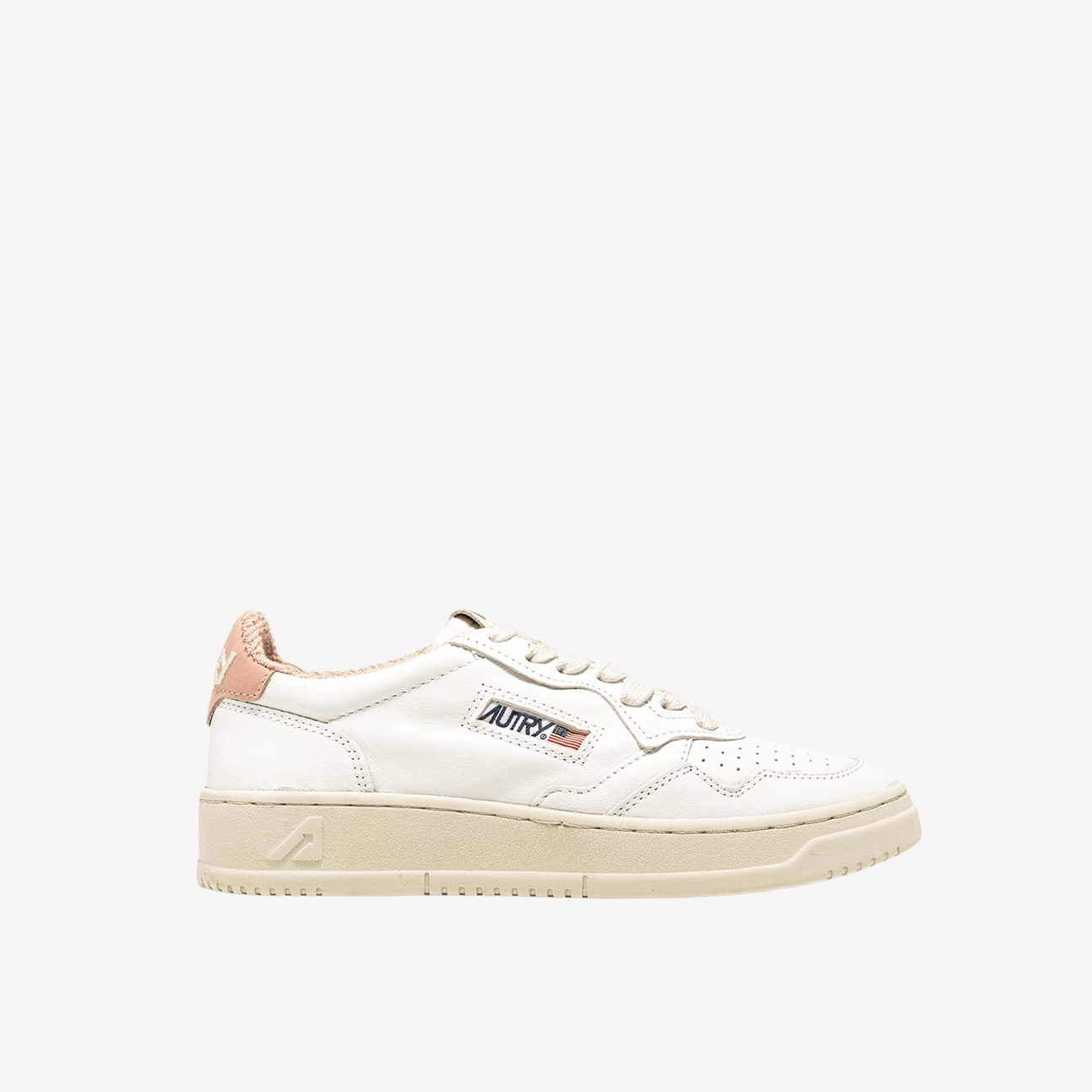 AUTRY Sneakers Medalist Low Bianco Tab Rosa