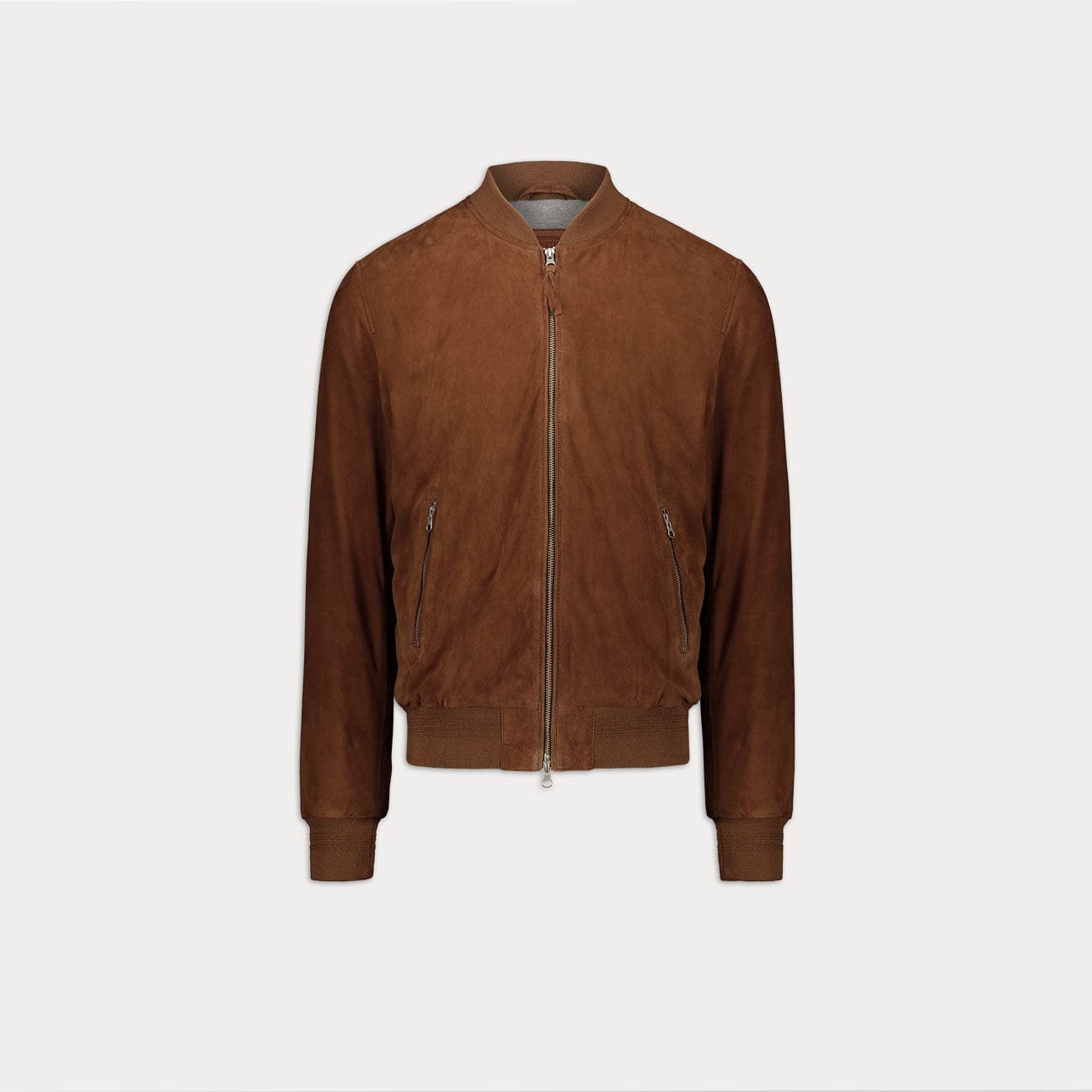 PROLEATHER Bomber in camoscio Tabacco