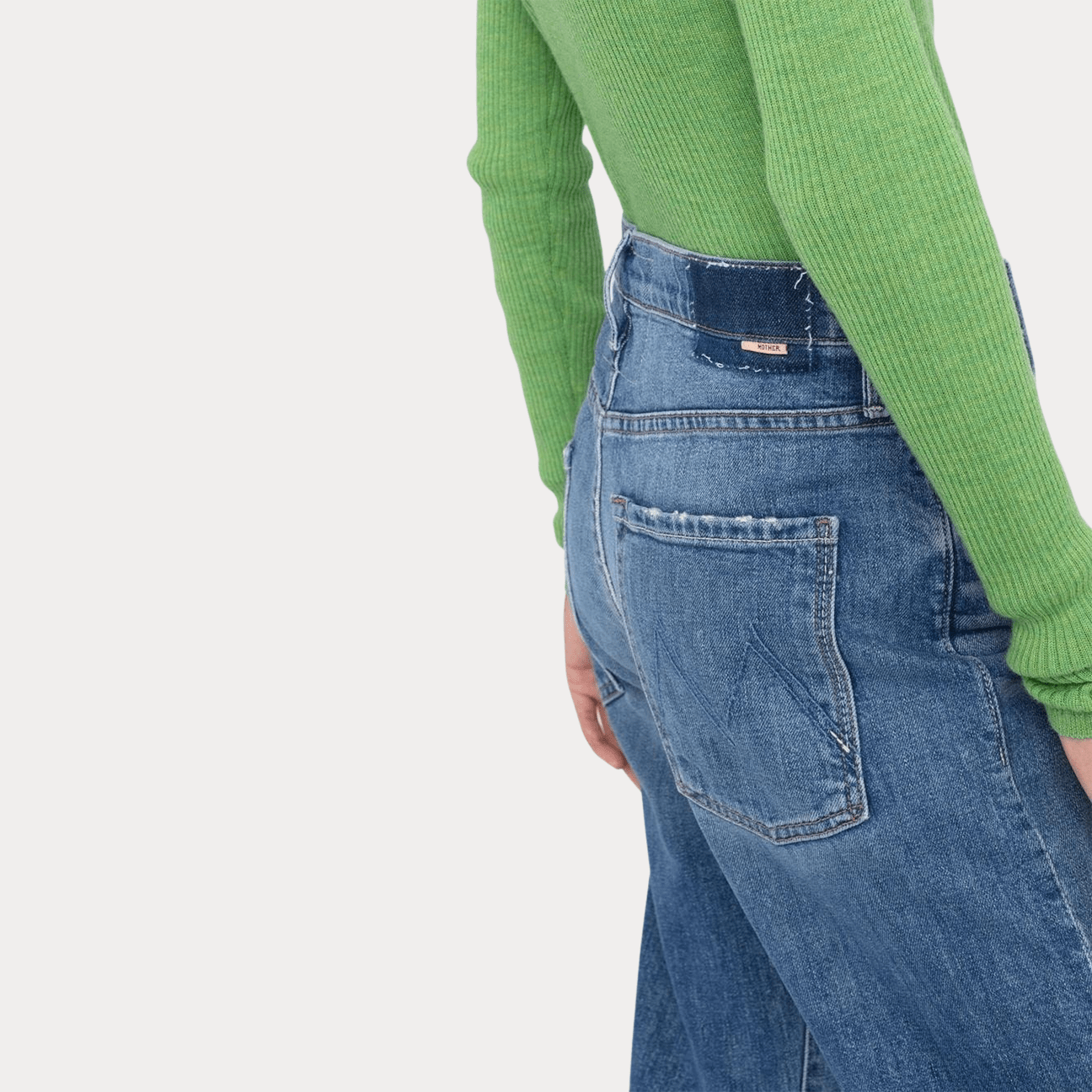 MOTHER Jeans The Ditcher Crop Blue Chiaro