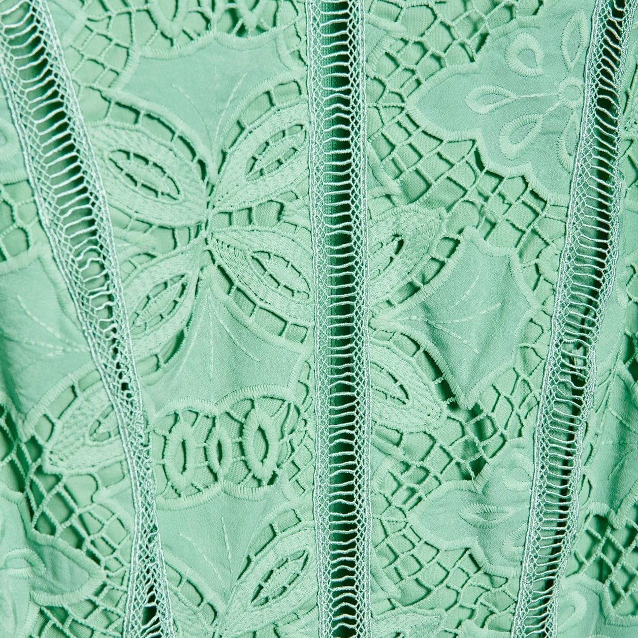 TRUE DECADENCE Mini abito in crochet Verde Giada