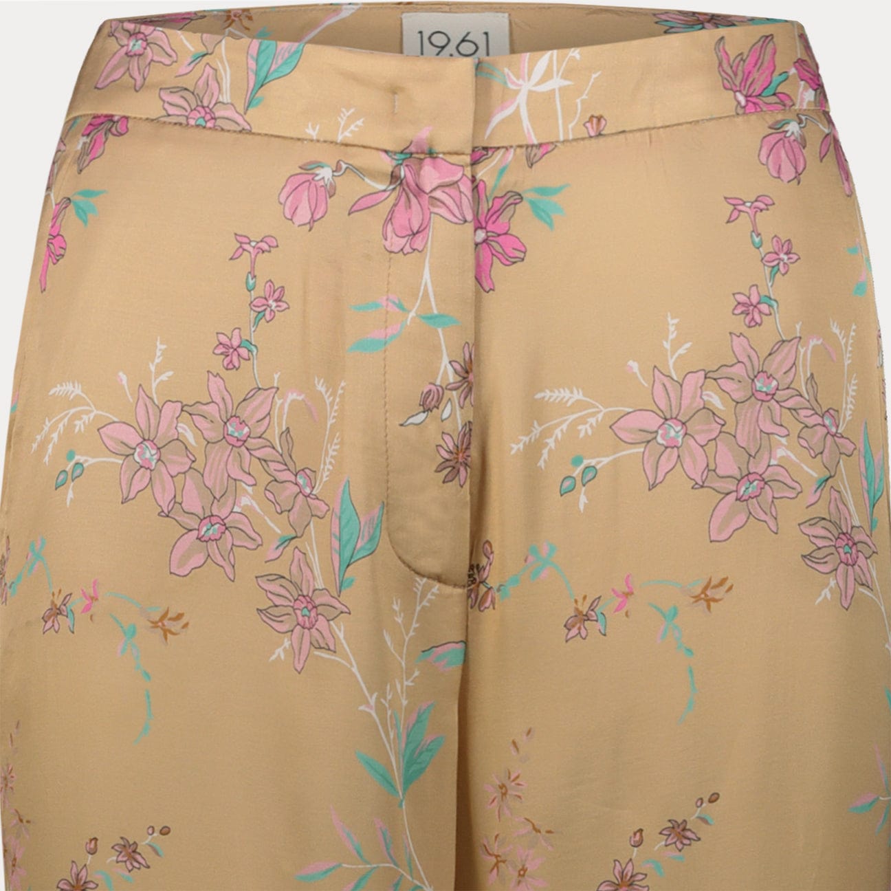 1961 Pantaloni stampa floreale  Beige