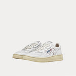 AUTRY Sneakers Medalist Low Lettering. Bianco e Rosso