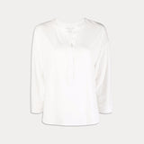 MAJESTIC T-Shirt scollo a V Bianco