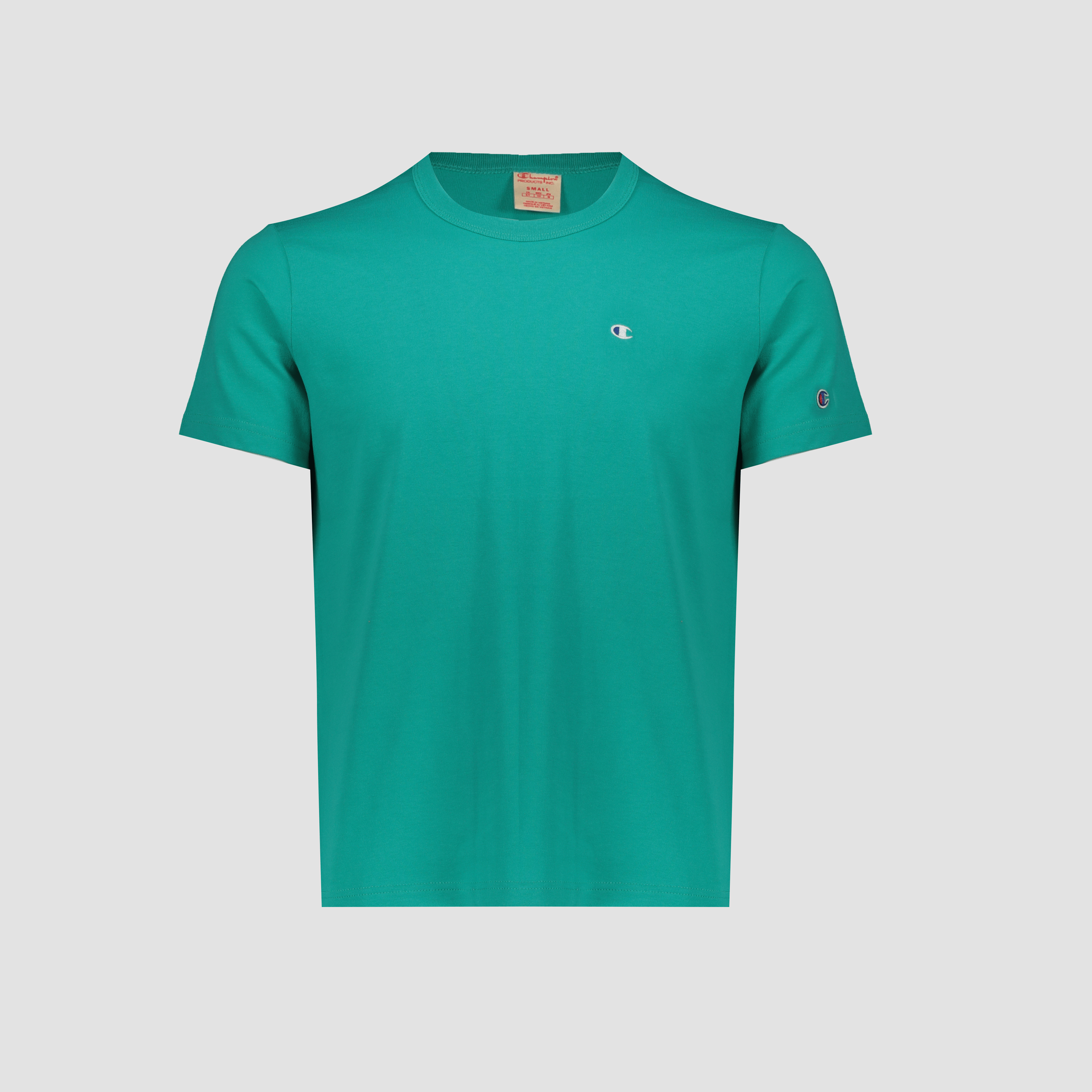 CHAMPION T-shirt T shape con logo Verde Smeraldo