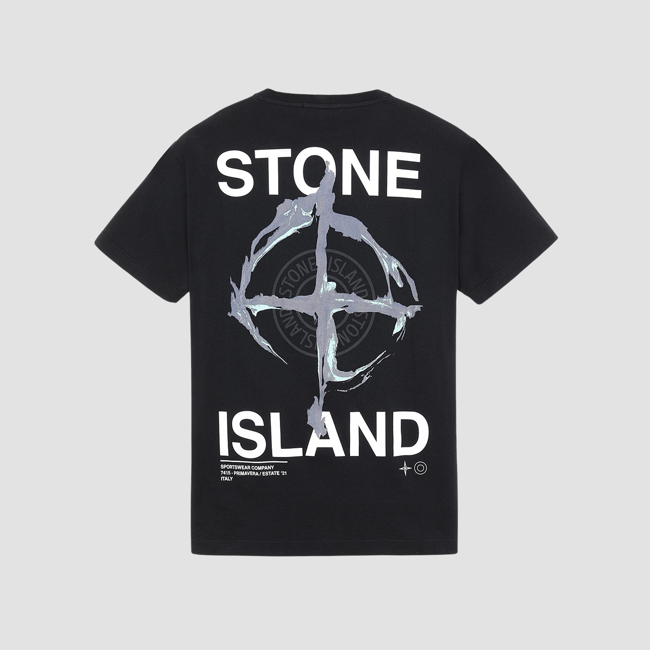 STONE ISLAND T-Shirt "Marble Three" Nero