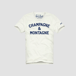 MC2 SAINT BARTH T-Shirt "Champagne & Montagne" Bianco