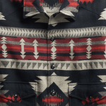 RRL Maglia a camicia Pattern Navajo Rosso e Nero