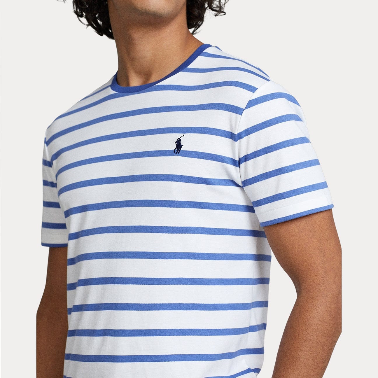 POLO RALPH LAUREN T-Shirt a righe Bianco e Bluette