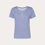 MAJESTIC T-Shirt a righe Blue Oltremare