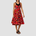 PHILOSOPHY Abito Maxi Painted flower Rosso