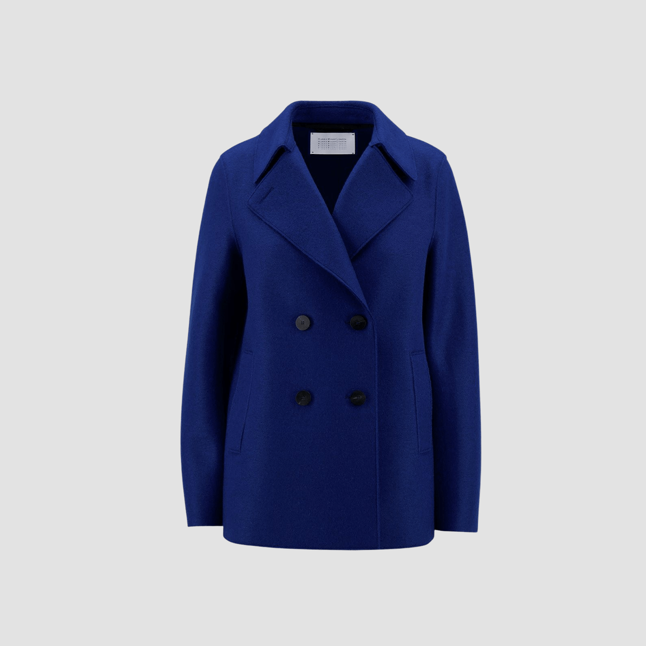 HARRIS WHARF LONDON Cappotto corto doppiopetto Royal Blue