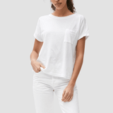 MICHAEL STARS T-Shirt Shiloh Pocket Tee Bianco