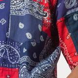 OVERLORD Camicia stampa bandana Rosso e Blue
