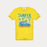 MC2 SAINT BARTH T-Shirt Surfing Car Giallo