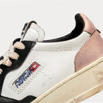 AUTRY Sneakers Medalist Low Vintage Bianco e Rosa