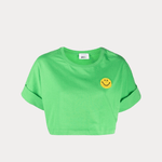 PHILOSOPHY T-Shirt Crop con Smiley Verde
