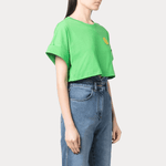 PHILOSOPHY T-Shirt Crop con Smiley Verde