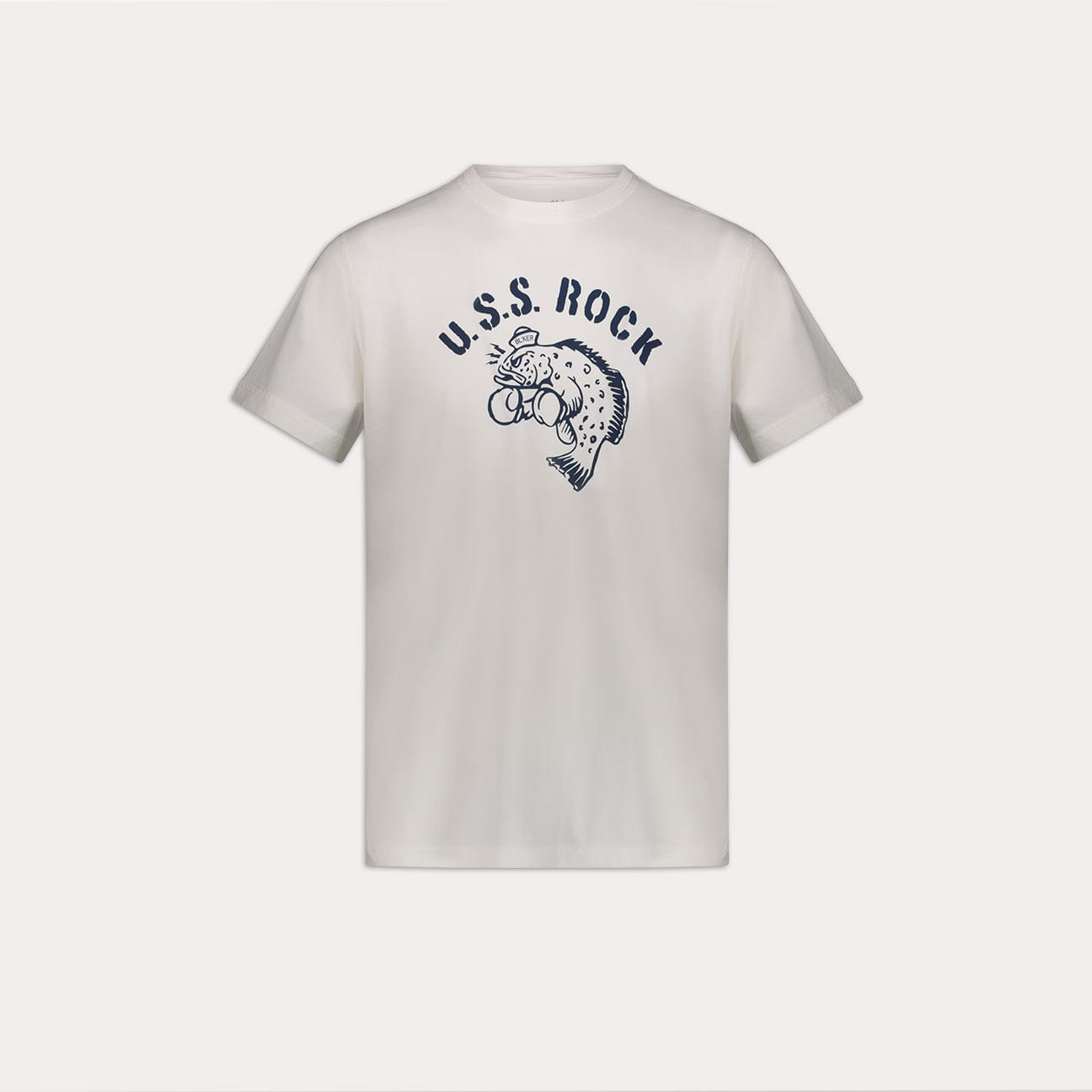 BLEEKER T-Shirt "U.S.S. Rock" Bianco