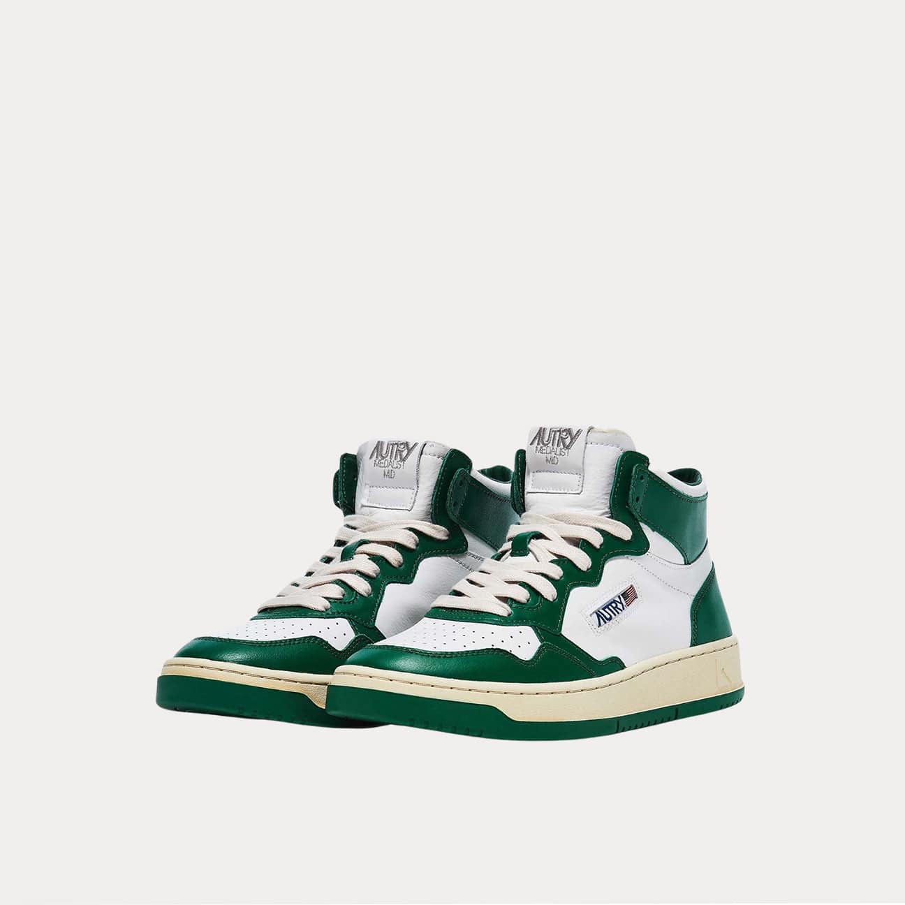 AUTRY Sneakers Medalist Mid Bianco e Verde