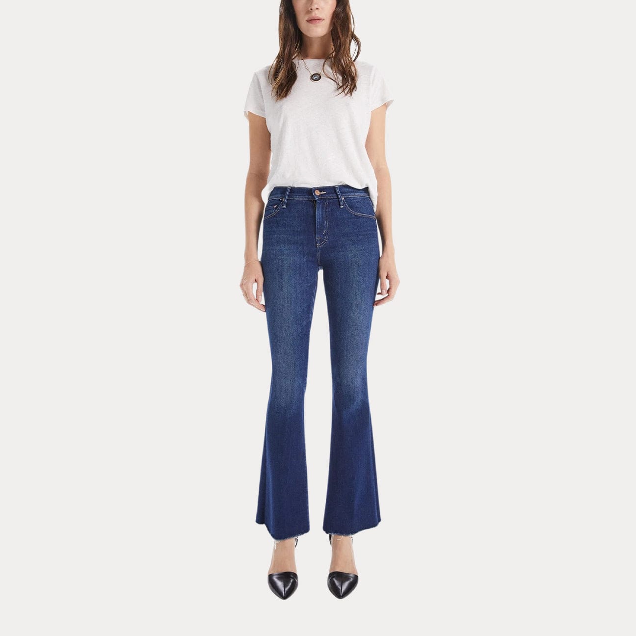 MOTHER Jeans The Weekender Blue Scuro