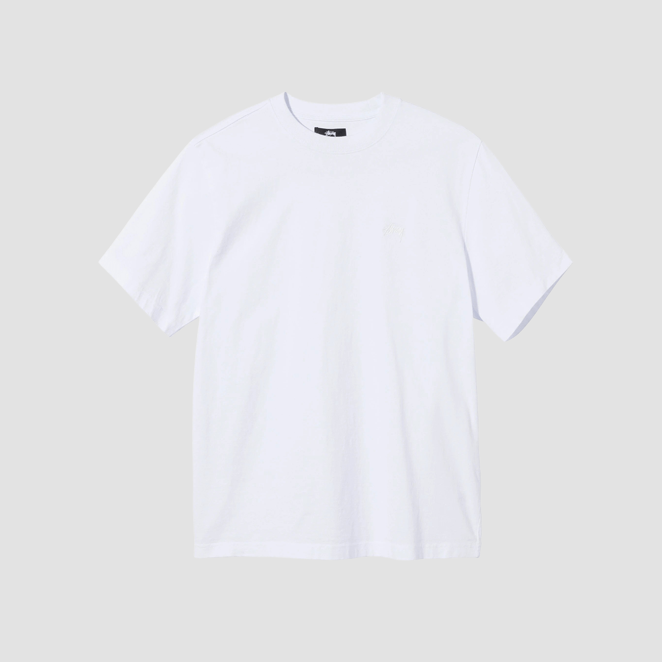 STUSSY T-Shirt Stock Logo Bianco